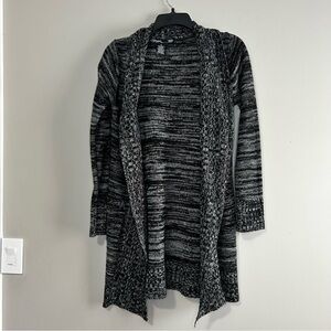 Ashley By 26 International Black and Gray Knit Cardigan